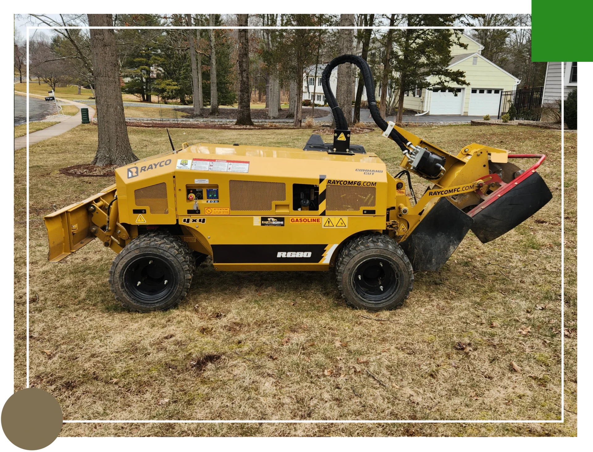 A stump grinding equipment